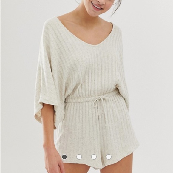 ASOS Pants - ASOS lounge ribbed short romper